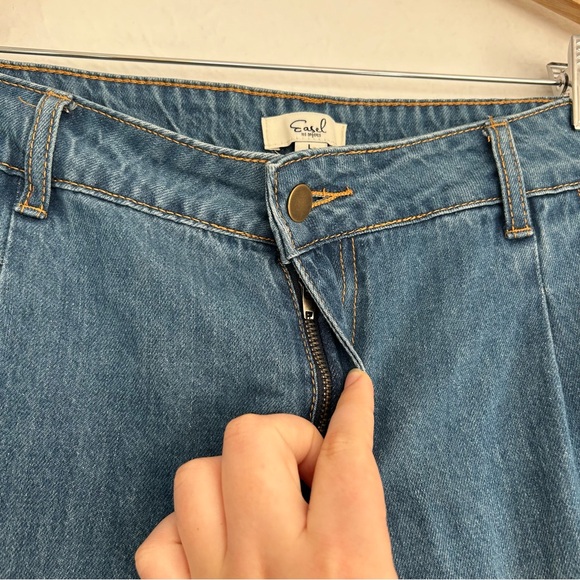 NWT Easel Patchwork Flare Highrise Jeans Western Country Bohemian Southern L - Picture 6 of 11